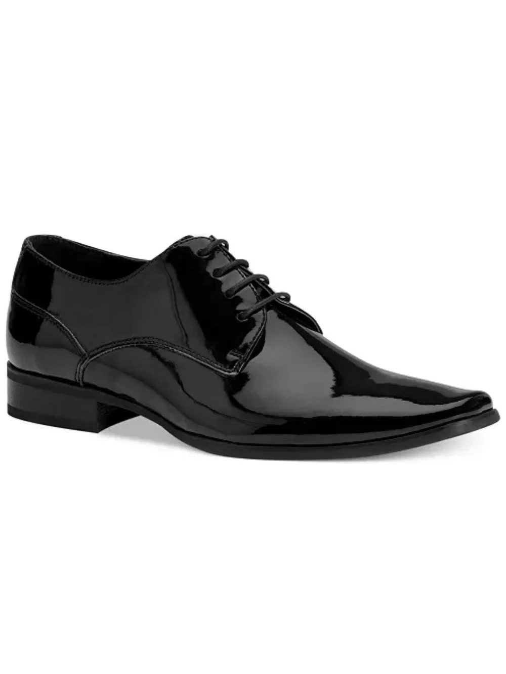 Calvin Klein Men's Brodie Lace-Up Dress Oxford Black Patent